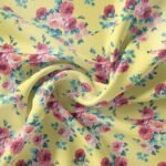 Vintage rose print fabric, with roses for vintage dresses & skirts, victorian clothing, classic clothing & handmade handbags.