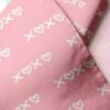 Xoxo print fabric with "xoxo" & hearts print, for dresses, children's clothing, skirts & dresses, dog scarves & cat bandanas.