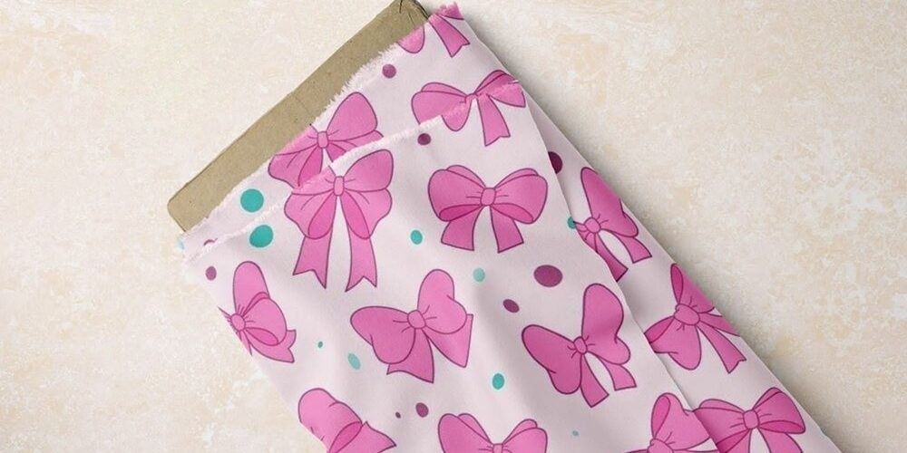 Bows Print Novelty Fabric for dresses, skirts, handsewn children's clothing, dog bandanas & bows, bowties and etsy crafts.