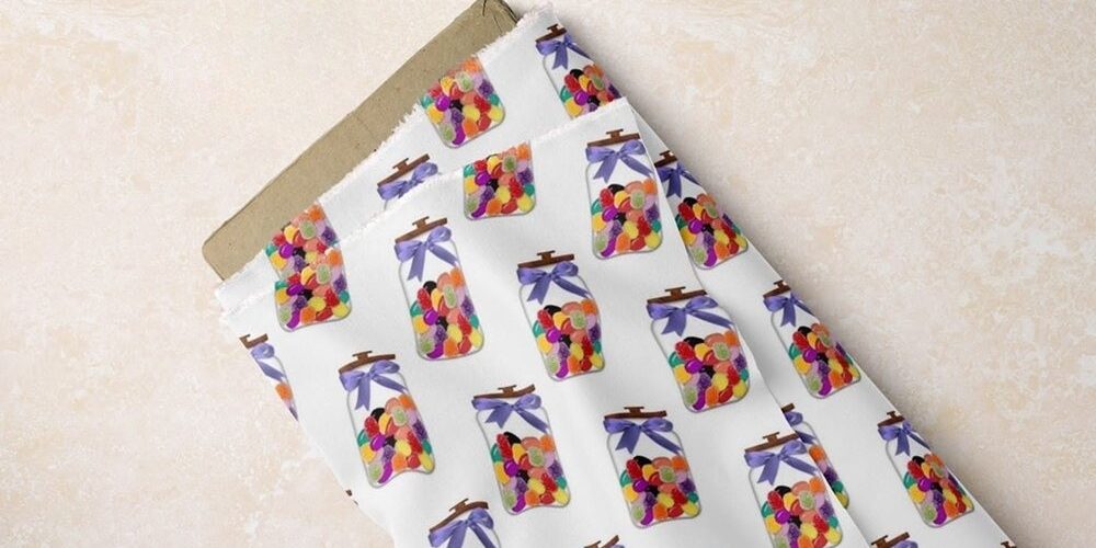 Candies Jar - Candy print fabric, for dog bandanas & bows, children's clothing, quilting & etsy crafts and kids sewing.