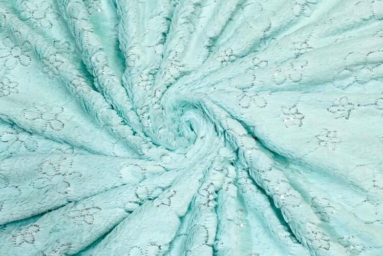 Faux Fur fabric, with a pile to it,with embroidered floral motifs, for costumes, toys, dance clothing & sewing for theatre.