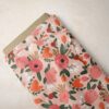 Novelty Print Fabric with flowers and leaves printed, for sewing children's clothing, dresses, dog and cat bandanas and bows.