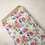 Novelty Print Fabric with flowers and leaves printed, for sewing children's clothing, dresses, dog and cat bandanas and bows.