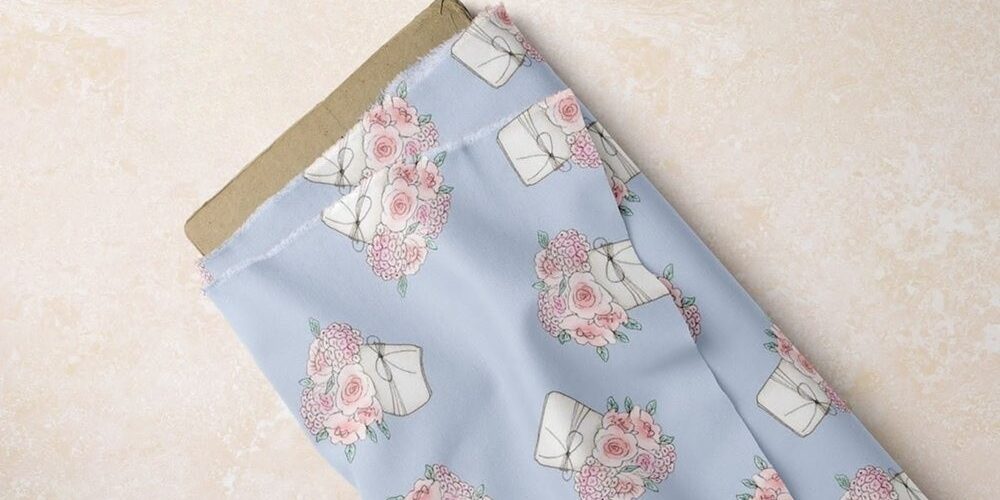 Flowers Bouquet - floral print fabric, for dog bandanas & bows, children's clothing, quilting, etsy sewing, crafts and dresses.