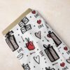Hearts, arrows, love & gift boxes print fabric, for handsewn dog bandanas & bows, children's clothing & etsy hobby sewing.
