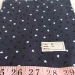 Denim fabric, with hearts printed - heart print for sewing children's clothing, pet clothing, dog bandanas, dog bows & bowties.
