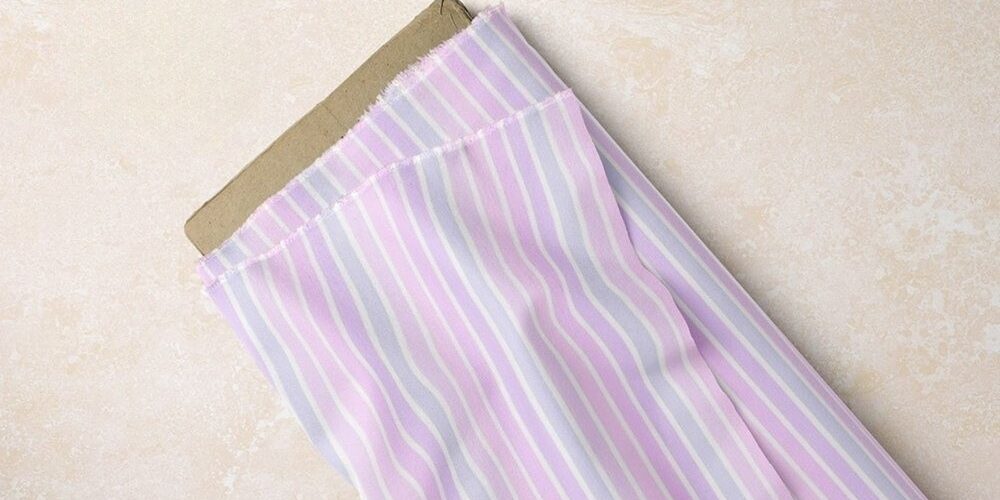 Printed Stripes fabric, in pastel colors, for children's clothing, skirts, dog bandanas and bows,and etsy sewing & crafts.