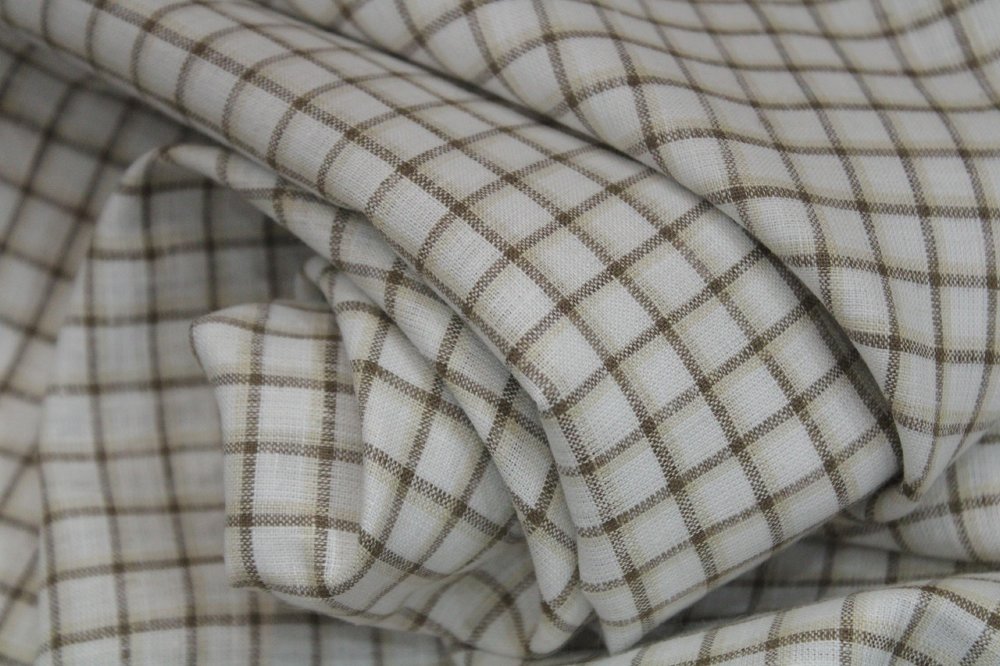 Striped Linen Fabric by the Yard / 100% Linen Fabric / Linen Material Online
