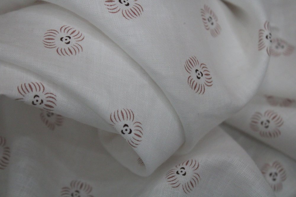 Printed Linen fabric / linen prints for and dresses, skirts,