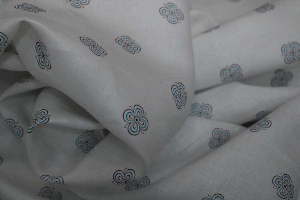 Printed Linen Fabric by the Yard