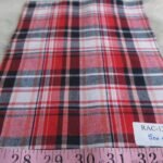 Madras fabric - plaid madras made of Indian cotton yarns of different colors suitable for menswear and children's apparel.