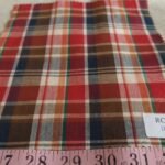 Madras fabric - plaid madras made of Indian cotton yarns of different colors suitable for menswear and children's apparel.