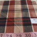 Madras Plaid Fabric or madras cloth, woven in a plaid pattern, for shirts, jackets, ties and bowties, dog bandanas & bows.