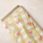 Novelty print fabric with hearts & plaid printed for dog bandanas, bows, vintage clothing & classic children's clothing.