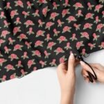 Roses Print Fabric with for vintage dresses, skirts, handsewn children's clothing, bowties, quilting and vintage sewing.