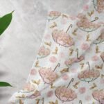 Umbrellas with flowers print fabric, for vintage dresses, handsewn dog bandanas & bows, children's clothing & sewing.