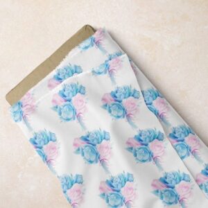 Vintage Blue and pink roses print fabric, for dog bandanas & bows, children's clothing, quilting, etsy sewing and dresses.