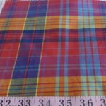 Bleeding Madras Fabric woven with yarns dyed naturally, for vintage menswear like shirts, pants, ties and bowties & dresses.