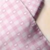 Heart and checks novelty print fabric for sewing children's clothing, dog bandanas, skirts & dresses, ties and bowties.