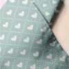 Heart and dots novelty print fabric for sewing children's clothing, dog bandanas, skirts & dresses, ties and bowties.
