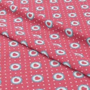 Hearts & dots print, for sewing dog bows and bandanas, ties & bowties, quilting, vintage dresses,and children's clothing.