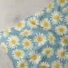 Daisies Floral Print Fabric, with daisy flowers, for sewing dog bows and bandanas, ties & bowties, skirts & quilting.