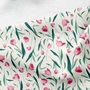Floral Print Fabric - Novelty Fabric, for sewing dog bows and bandanas, ties & bowties, skirts, dresses, handbags & quilting.
