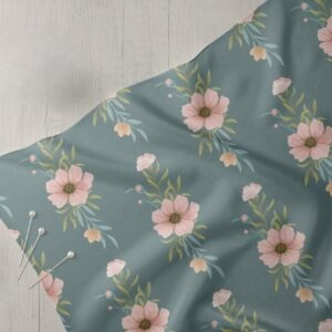 Novelty Fabric with floral prints - vintage flowers print for children's clothing, dog bandanas & handmade bows & crafts.
