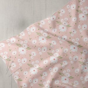 Pastel Floral Print Novelty Fabric, for handmade kids clothing, sewing dog bows and bandanas, ties & bowties, & quilting.