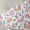 Novelty fabric with Unicorns & donuts print for dog bandanas, bows, children's clothing, skirts & etsy handsewn clothing.