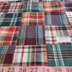 Patchwork Madras fabric for ivy style clothing, preppy menswear, classic children's clothing, dog bandanas & handmade bowties.