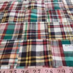 Patchwork Madras fabric for ivy style clothing, preppy menswear, classic children's clothing, dog bandanas & handmade bowties.