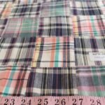 Patchwork Madras fabric for ivy style clothing, preppy menswear, classic children's clothing, dog bandanas & handmade bowties.