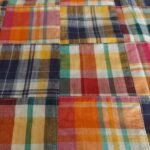 Patchwork madras fabric for classic children's clothing, vintage dresses & skirts, retro sewing, dog bandanas & bowties.