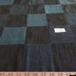 Denim patchwork fabric - patchwork fabric made by sewing together several denim fabrics, into one fabric, for vintage clothing.