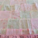 Patchwork floral print fabric with gingham check, for classic children's clothing, handmade clothing, etsy & kid's sewing.