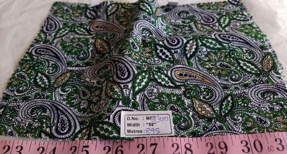 Novelty fabric with vintage motif paisley prints for dresses, skirts, bowties, classic children's clothing & dog bandanas.