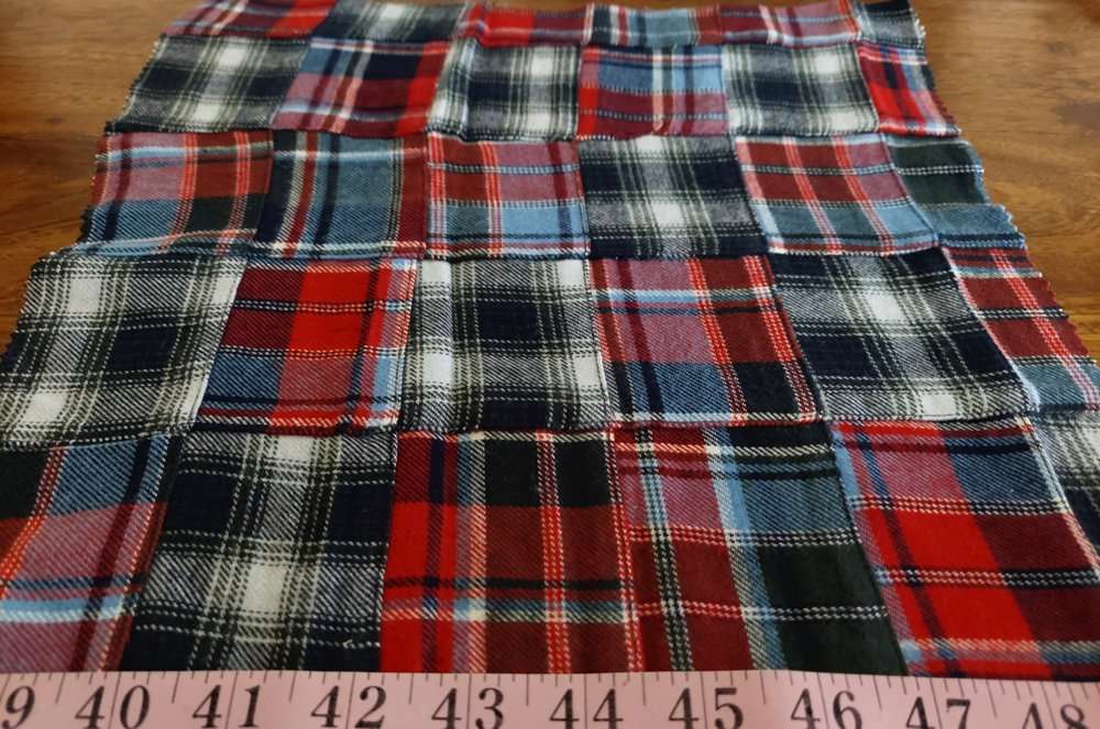 Flannel Patchwork madras fabric for classic children's clothing, handmade clothing, Fall & winter sewing & outdoor clothing.
