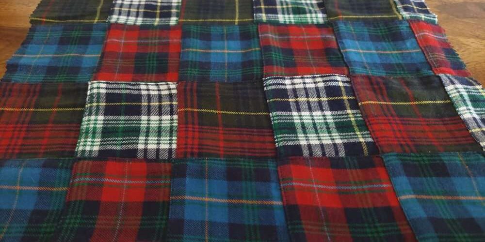 Flannel patchwork plaid fabric, for winter sewing like men's shirts, outdoor clothing, Fall clothing and vintage menswear.