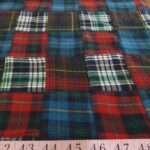 Flannel patchwork plaid fabric, for winter sewing like men's shirts, outdoor clothing, Fall clothing and vintage menswear.