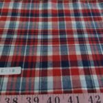 Twill Plaid or flannel madras plaid fabric for men's winter shirts, outdoor clothing, children's clothing, and dog bandanas.