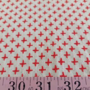 Cotton Fabric with Plus Signs Embroidered, for children's clothing, dog bandanas, skirts, shirts, men's shorts, ties & bowties.