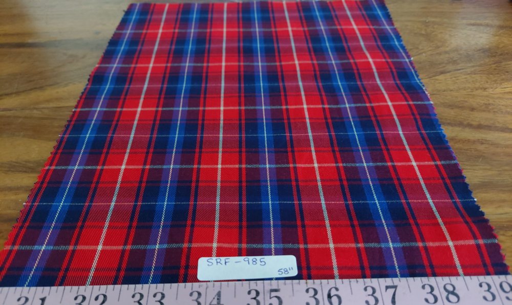 Flannel madras plaid fabric for winter shirts, outdoor clothing, dog bandanas, flannel bowties & classic children's clothing.