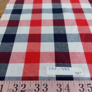 Flannel Tattersall check fabric for winter shirts, outdoor clothing, dog bandanas, flannel bowties & classic children's clothing.