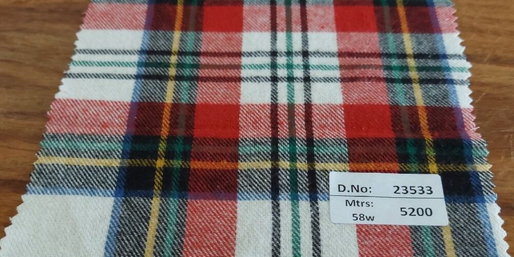 Flannel Plaid Fabric, twill plaid or flannel madras for pet clothing, like dog bandanas, dog collars, dog bowties and menswear.