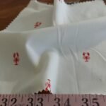 Lobster print fabric / marine print for dresses, skirts, bowties, nautical clothing, menswear and sewing dog & cat bandanas.