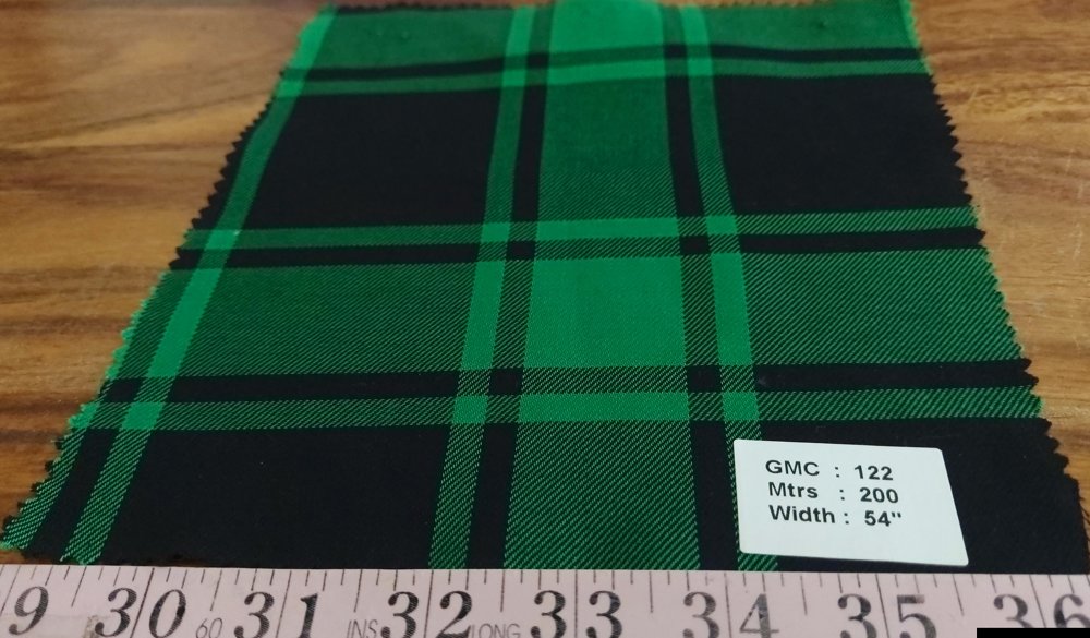 Twill Madras Fabric, for men's shirts, classic children's clothing, hunting and fishing shirts, and twill caps, coats & jackets.
