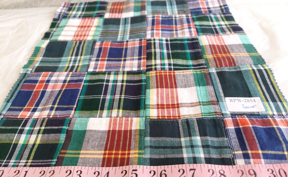 Vintage Patchwork Madras fabric for ivy style clothing & menswear