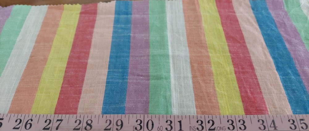 Striped fabric or preppy stripes, perfect for sewing skirts, shirts, coats, ties, bowties, dog bandanas and children's clothing.