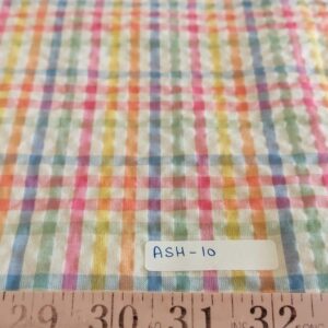 Seersucker Plaid Fabric - Check fabric for preppy clothing, vintage dresses, pinup clothing, kids clothing, suits & bowties.